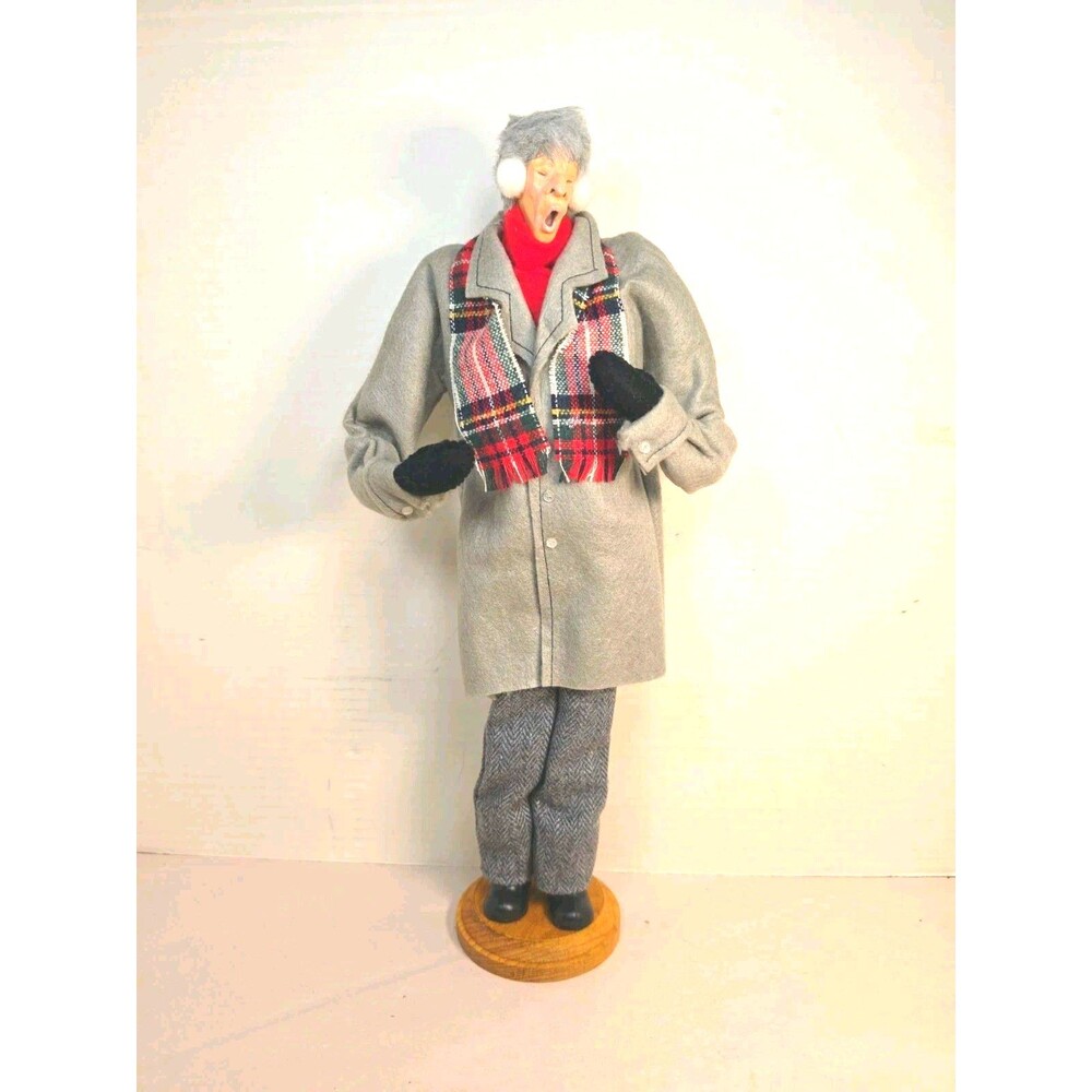 VTG Handcrafted 16.75" Paula Dean Doll “Amos” 1987posable Arms Christmas caroler